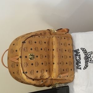 Authentic MCM Stark side Studs Medium Visetos Backpack